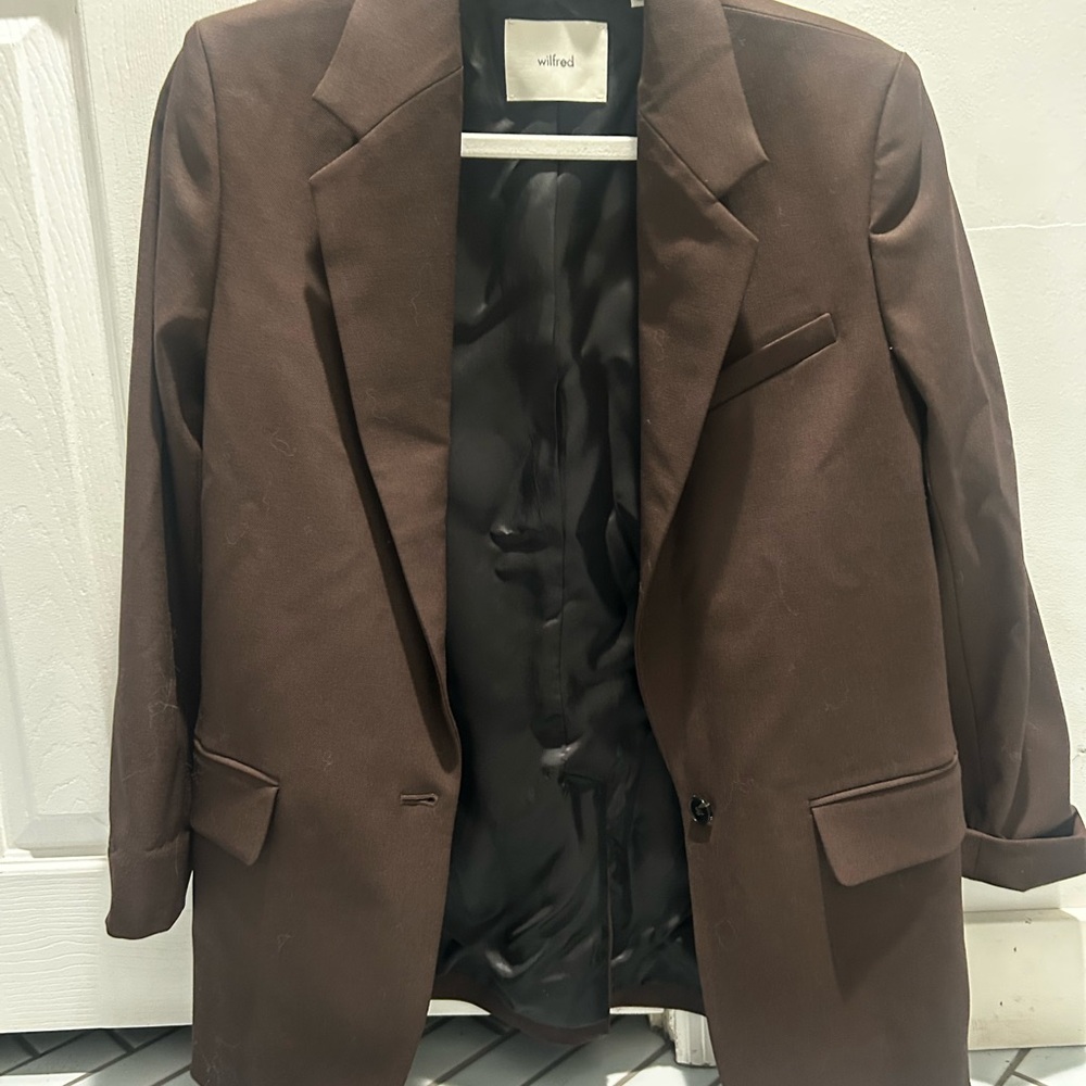 Aritzia Wilfred Generation Blazer (chocolate brown)